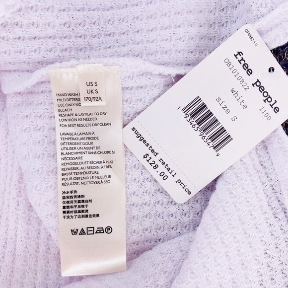 Free People Oversized Boho Babydoll Cozy Cottage Metallic Fair Isle Thermal - Picture 9 of 11